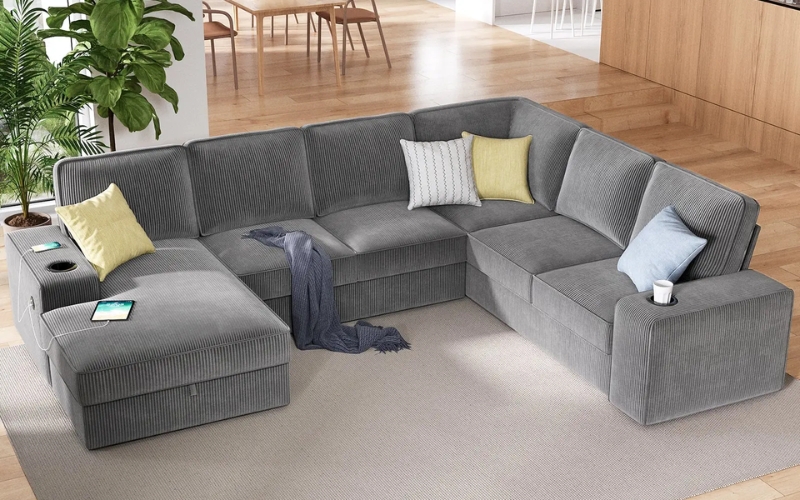 Corduroy Sectional Couch