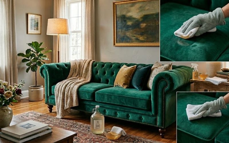 How to Clean Velvet Sofa With Vinegar
