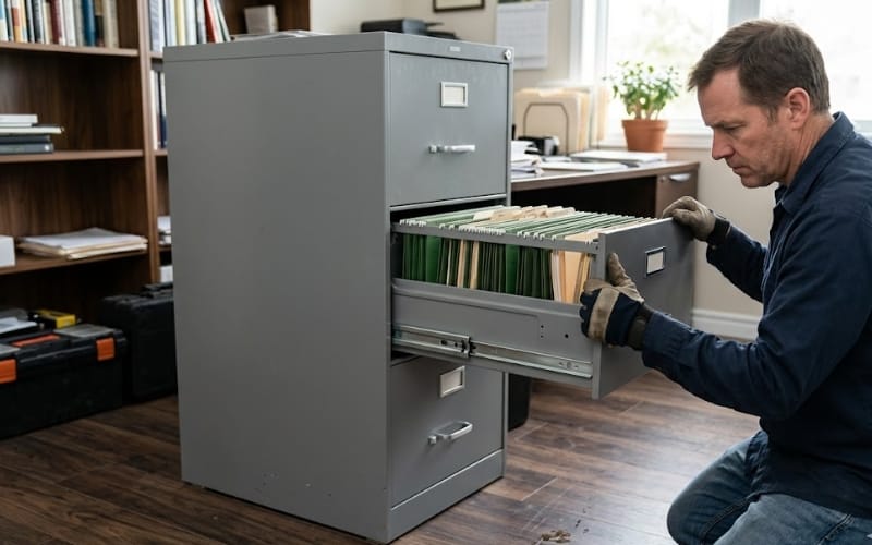 How to Remove Filing Cabinet Drawers 