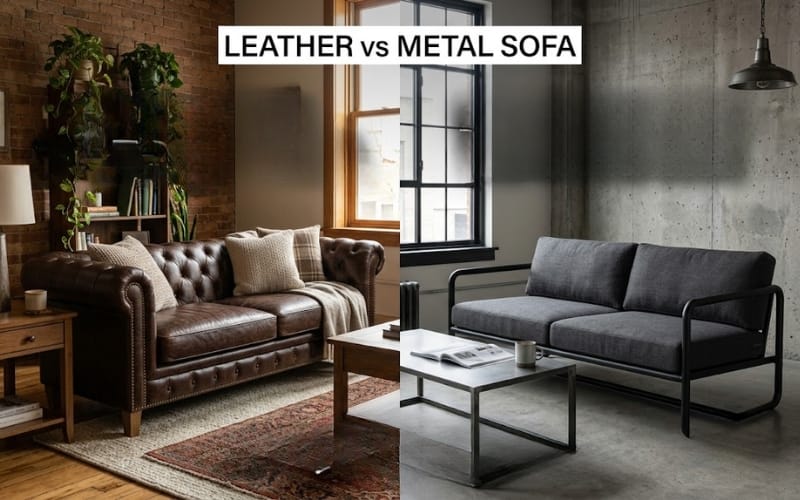 Leather vs Metal Sofa at a Glance