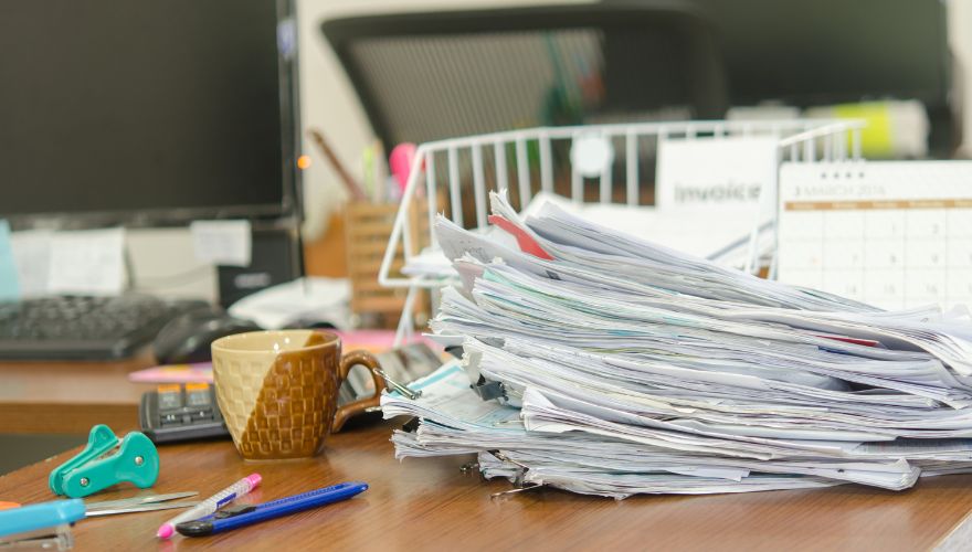messy desk
