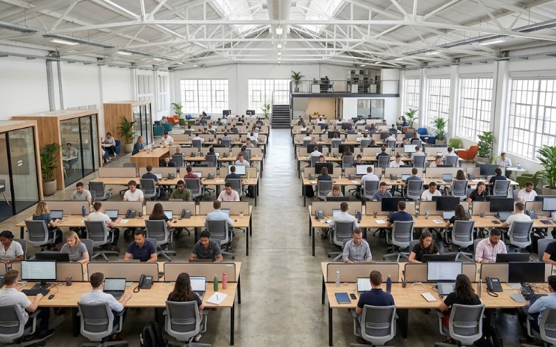 100 Person Office Space