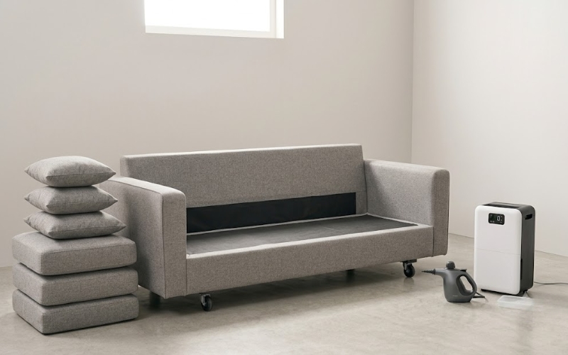Remove Cushions and Detachable Parts