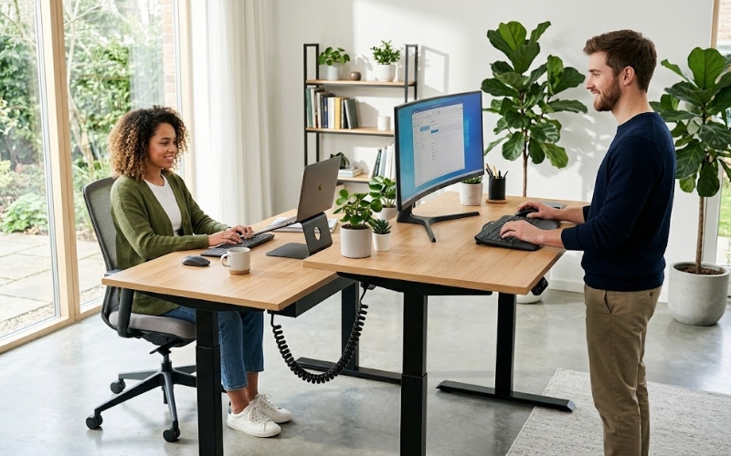 sit and stand up desk