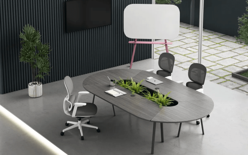 Linora A Oval Conference Table Scene Image two