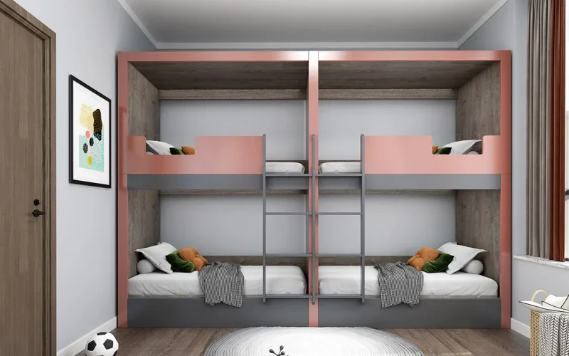 Locke Wood Bunk Bed with Stairs