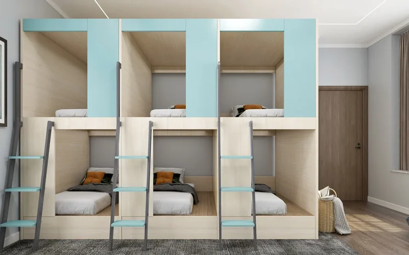 Locke Wood Bunk Bed with Stairs