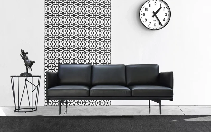 Rose Leather Sofa Set Scene Image 2