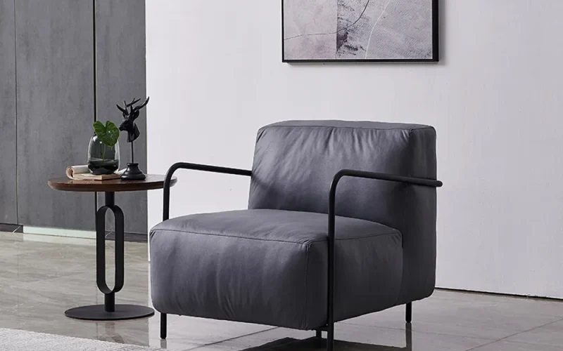 Leisure Leather Sofa Scene Image 2