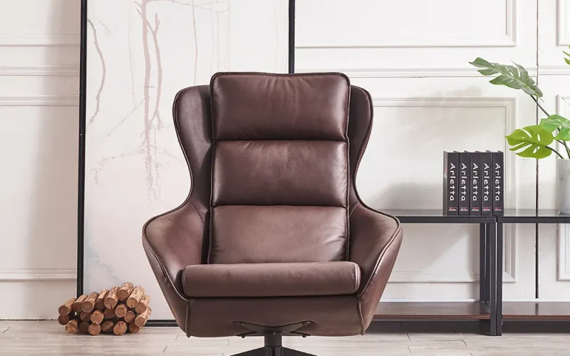 Single‑Seat Leather Office Chair Scene Image 2